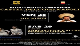 Napoli: VOX MUNDI, due giorni di musica a Castel dell'Ovo il 28 e 29 gennaio