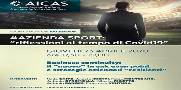 Sport e Covid-19: business continuity e exit strategy nel Workshop organizzato dell'AICAS 