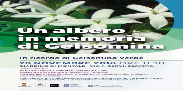 Napoli: domani la giornata commemorativa 'Un albero in ricordo di Gelsomina'