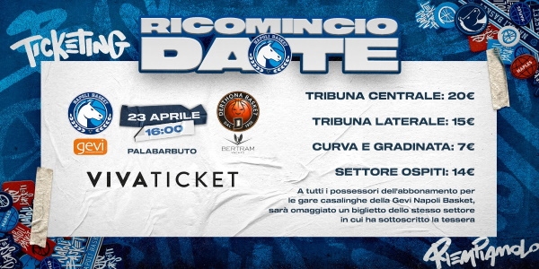 Gevi Napoli Basket - Bertram Yachts Tortona, inizia la prevendita