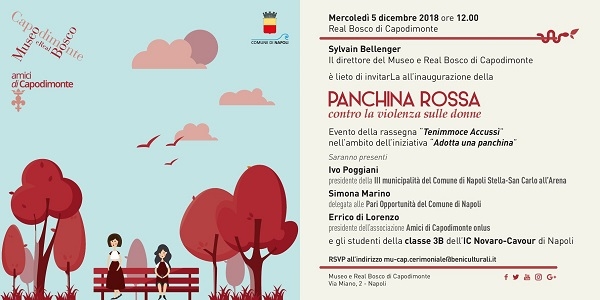 Napoli, Capodimonte: domani la presentazione della Panchina Rossa