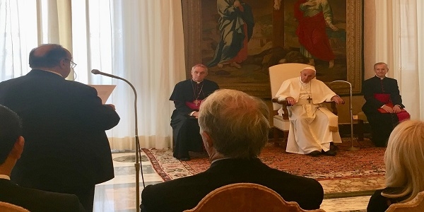 Una rappresentanza della Federazione Ginnastica d’Italia è stata ricevuta da Papa Francesco