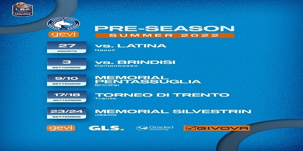 Gevi Napoli Basket, ecco il calendario della Preseason