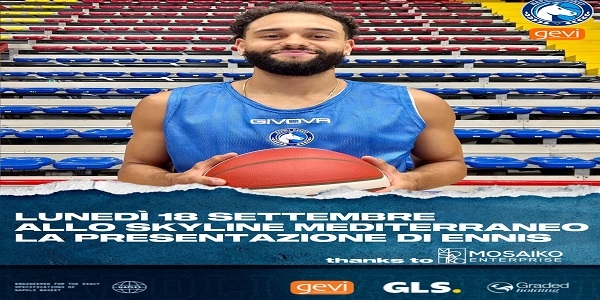 GeviNapoli Basket: lunedi allo Skyline Mediterraneo la presentazione di Ennis