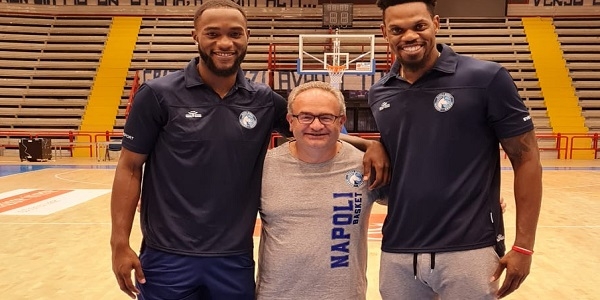 Gevi Napoli Basket,  Elegar e McDuffie sono arrivati e hanno incontrato Coach Sacripanti