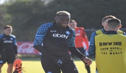 Castel Volturno: allenamento pomeridiano per gli azzurri, domani sera la gara con la Juve