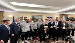 La Gevi Napoli Basket ricevuta dal Presidente De Luca