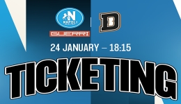 GUERRI NAPOLI: OGGI DALLE ORE 15:00 IN VENDITA I BIGLIETTI PER LA PARTITA CONTRO TORTONA
