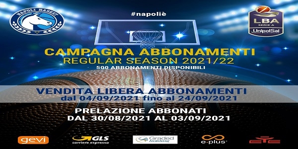 Gevi Napoli Basket: il 30 Agosto si apre la Campagna Abbonamenti.  