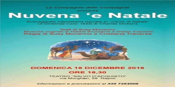 Napoli: al Teatro Salvo d'Acquisto va in scena 'Nuvena 'e Natale', spettacolo di solidarietà