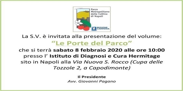 Napoli: domani la presentazione del volume 'Le Porte del Parco'